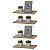 Kit 4 Prateleiras 40 x 15cm Carvalho Suporte Invisível - Imagem 1