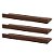 Kit 3 Prateleiras Porta Quadros 40 x 15cm Nogal Suporte Invisível - Imagem 1