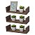 Kit 3 Prateleiras U 40 x 15cm Nogal Suporte Invisível - Imagem 2