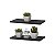 Kit 2 Prateleiras 40 x 15cm Preta Suporte Invisível - Imagem 2