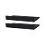 Kit 2 Prateleiras Porta Quadros 40 x 15cm Preta Suporte Invisível - Imagem 2