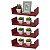 Kit 4 Prateleiras U 40 x 20cm Vermelha Suporte Invisível - Imagem 1