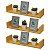 Kit 3 Prateleiras U 100 x 20cm Amarela Suporte Invisível - Imagem 2