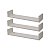 Kit 3 Prateleiras U 100 x 20cm Branca Suporte Invisível - Imagem 1