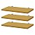 Kit 3 Prateleiras 60 x 15cm Amarela Com Suporte Tucano - Imagem 2