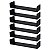 Kit 6 Prateleiras U 60 x 15cm Preta Suporte Invisível - Imagem 1