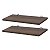 Kit 2 Prateleiras 30 x 15cm Nogal Com Suporte Tucano - Imagem 1