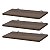 Kit 3 Prateleiras 30 x 15cm Nogal Com Suporte Tucano - Imagem 1