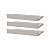 Kit 3 Prateleiras Porta Quadros 50 x 10cm Branca Suporte Invisível - Imagem 1