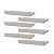 Kit 6 Prateleiras Porta Quadros 50 x 10cm Branca Suporte Invisível - Imagem 1