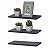 Kit 3 Prateleiras 40 x 15cm azul Suporte Invisível - Imagem 1