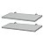 Kit 2 Prateleiras 50 x 15cm Branca Com Suporte Tucano - Imagem 1