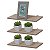 Kit 3 Prateleiras 50 x 15cm Carvalho Com Suporte Tucano - Imagem 2