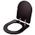 Assento Sanitário Poliester Soft Close Link Marrom Fosco para vaso Deca - Imagem 2