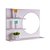 Armário Para Banheiro com Espelho Redondo Genova Branco 60 x 45cm - Imagem 1