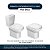 Tampa de Vaso Acrilico Flex Branco para bacia Deca 6lpf - Imagem 4