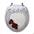 Tampa De Vaso Transparente Decorada Rosas Vermelhas 6lpf - Imagem 1