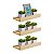 Kit 3 Prateleiras Porta Quadros 40 x 15cm Bege Claro Suporte Invisível - Imagem 1