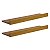 Kit 2 Prateleiras Porta Quadros 80 x 15cm Freijó Suporte Invisível - Imagem 2