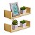 Kit 2 Prateleiras U 50 x 10cm Bege Claro Suporte Invisível - Imagem 1