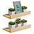Kit 2 Prateleiras Porta Quadros 50 x 15cm Bege Claro Suporte Invisível - Imagem 1