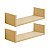 Kit 2 Prateleiras U 50 x 20cm Bege Claro Suporte Invisível - Imagem 2