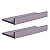 Kit 2 Prateleiras Porta Quadros 50 x 10cm Cinza Claro Suporte Invisível - Imagem 2