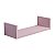 Prateleira U 50 x 10cm Rosa Claro Suporte Invisível - Imagem 2