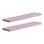 Kit 2 Prateleiras 50 x 20cm Rosa Claro Suporte Invisível - Imagem 2
