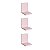 Kit 3 Prateleiras Buzios 15 X 12cm Rosa Claro - Imagem 2