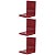 Kit 3 Prateleiras Buzios 15 X 12cm Vermelho - Imagem 2