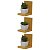 Kit 3 Prateleiras Buzios 15 X 12cm Amarelo - Imagem 1
