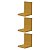 Kit 3 Prateleiras Buzios 15 X 12cm Amarelo - Imagem 2