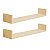 Kit 2 Prateleiras U 90 x 15cm Bege Claro Suporte Invisível - Imagem 2
