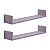 Kit 2 Prateleiras U 90 x 15cm Cinza Claro Suporte Invisível - Imagem 2