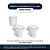 Tampa de Vaso Poliéster Atena Branco para bacia Hervy 6lpf - Imagem 3
