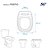 Tampa de Vaso Laqueado com Amortecedor Alamo Branco para vaso Santa Clara 6lpf - Imagem 3