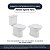Tampa de Vaso Laqueado com Amortecedor Debba Square Branco para vaso Roca 6lpf - Imagem 4