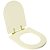 Tampa de Vaso Carrara Creme para bacia Deca Com Ferragem Dourada - Imagem 2