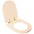 Tampa de Vaso Poliester Carrara Rosa Floral para bacia Deca Com Ferragem Dourada - Imagem 2
