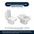 Tampa de Vaso Poliester Duomo Plus Branco para bacia Deca Com Ferragem Dourada - Imagem 4