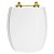 Tampa de Vaso Poliester Stylus Branco para bacia Celite Com Ferragem Dourada - Imagem 1