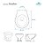 Tampa de Vaso Poliester Avalon Branco para bacia Ideal Standard Com Ferragem Dourada - Imagem 3