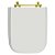 Tampa de Vaso Tivoli Branco para bacia Ideal Standard Com Ferragem Dourada - Imagem 1