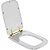 Tampa de Vaso Tivoli Branco para bacia Ideal Standard Com Ferragem Dourada - Imagem 2