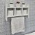 Nicho Porta Toalha Branco para Banheiro 45 x 30cm - Imagem 5