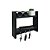 Suporte Porta Chaves Organizador Decorativo de Parede Madeira Preto - Imagem 1