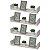 Kit 4 Prateleiras Nichos em U 70x20 MDF Branco com Suporte Flutuante Invisível - Imagem 1