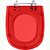 Assento Sanitario Poliester Vogue Plus Vermelho Transparente para vaso Deca - Imagem 1