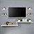 Rack TV Suspenso para Quarto Sala Branco 115cm - Imagem 1